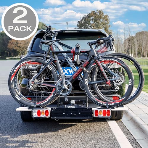 Adjustable Bike Wheel Stabilizer Straps - 2 PCS Hook and Loop Rack Mount