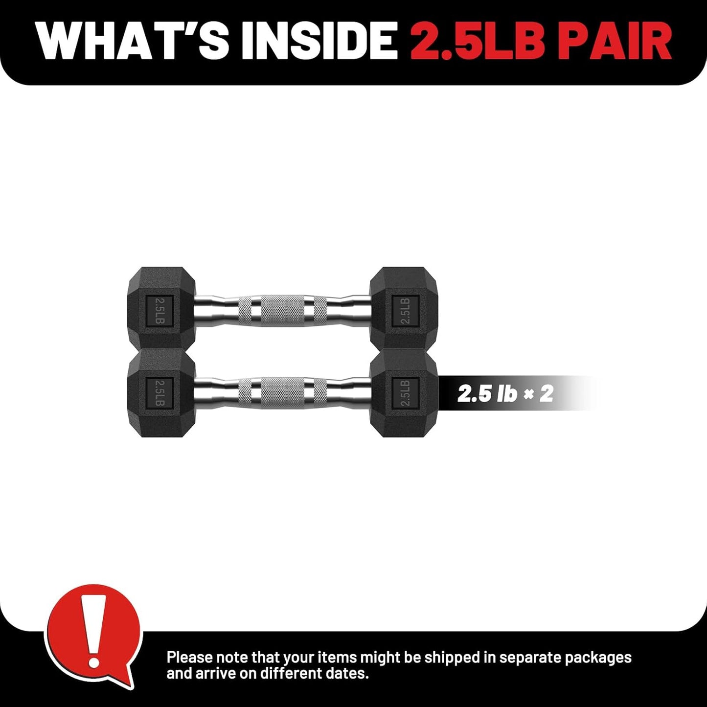 PAPABABE HEX Dumbbell Set | 2.5-125lb Rubber Encased Weights for Home Gym & Strength Training