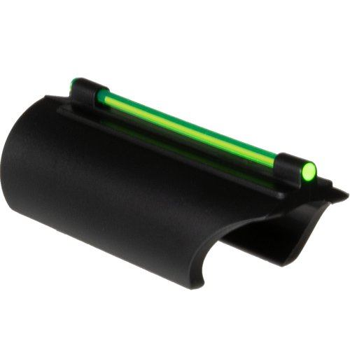 TruGlo Low-Profile All-Metal Construction Glo Dot II Universal Fiber Optic Sight for Plain Barrel Shotgun, 12 & 20 GA/Green Fiber