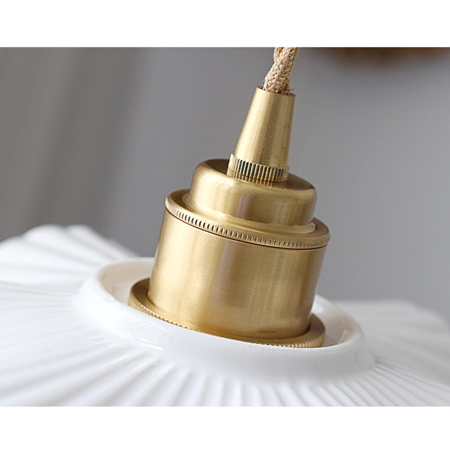 H XD GLOBAL E26 Modern Minimalist Creative White Ceramic Pendant Light Chandelier, Dining Room Hanging Lamp, Bedroom Bedside Bar Hanging Light,Living Room Pendant Lamp