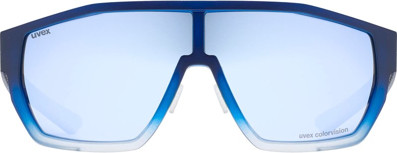uvex contrast enhancing sports sunglasses for hiking/running/cycling with UV protection, for women & men, mtn style CV, Blue Matt Fade/Blue, one size