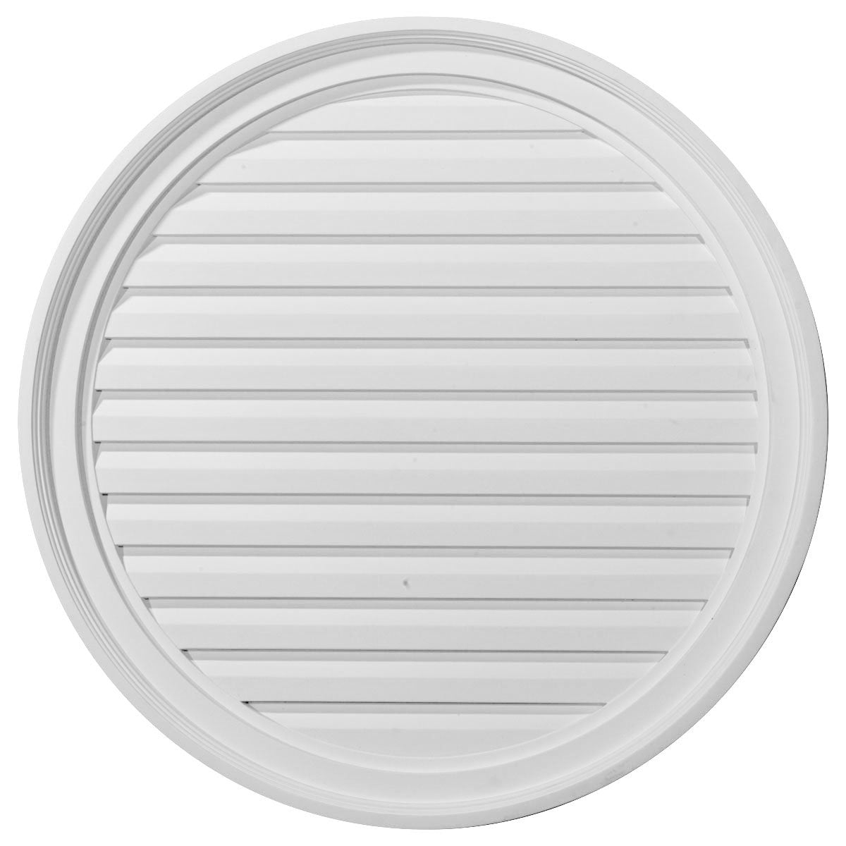 Ekena Millwork 28"W x 28"H x 1 1/8"P, Round Gable Vent Louver, Functional
