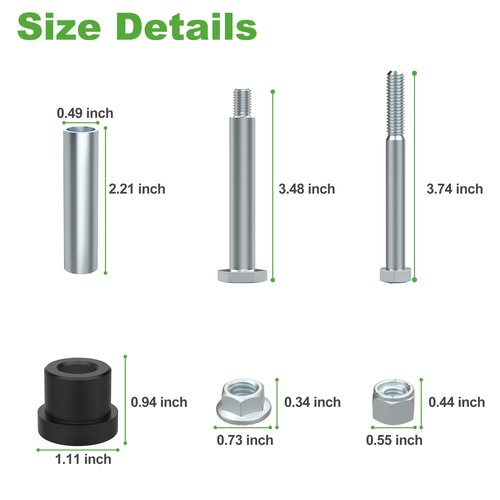 10L0L Complete Rear Leaf Springs & Shackles Bushing Sleeve Kit for EZGO TXT Medalist Gas and Electric Golf Cart 1994-up, Replace OEM 70289-G02 70291-G01, 00429-G4 14158-GI