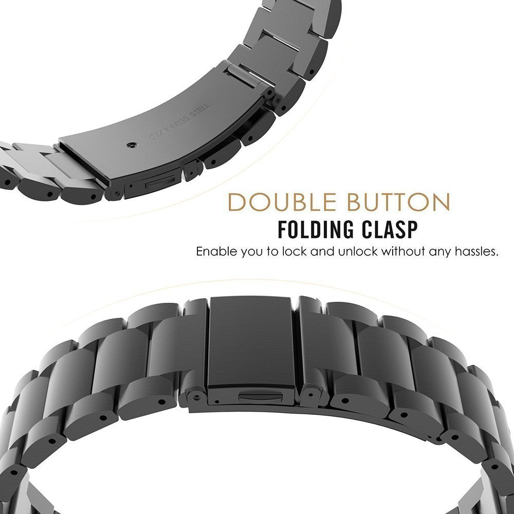 Lamshaw Stainless Steel Metal Replacement Straps Compatible with Mingtawn L50 PRO, SKG V9C, Aim W11, Amazfit Balance, Nemheng N39H, LIGE BW1329, LIGE
