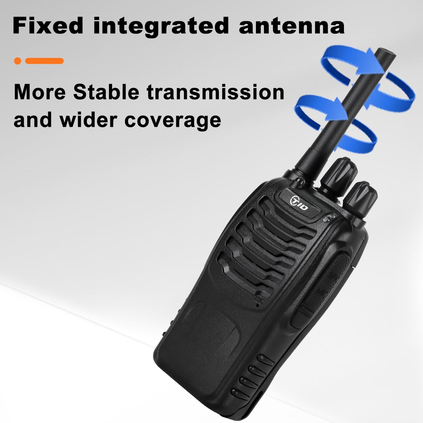 TIDRADIO Walkie Talkies Long Range 6 Pack, Rechargeable Two Way Radios for Adults with Earpiece, 22 Channels Portable Radios with Flashlight for Jobsite, Outdoor Camping, Hiking
