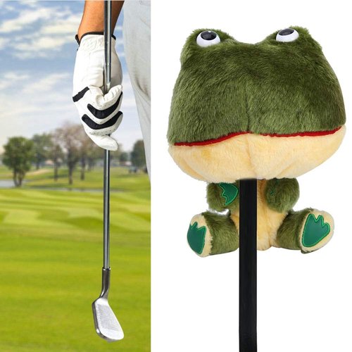 Golf Driver Headcover, Plush Frog Shape Soft Protection, Golf Accessory Cover, 1 Piece for Golfers, Gifts, Car Storage
