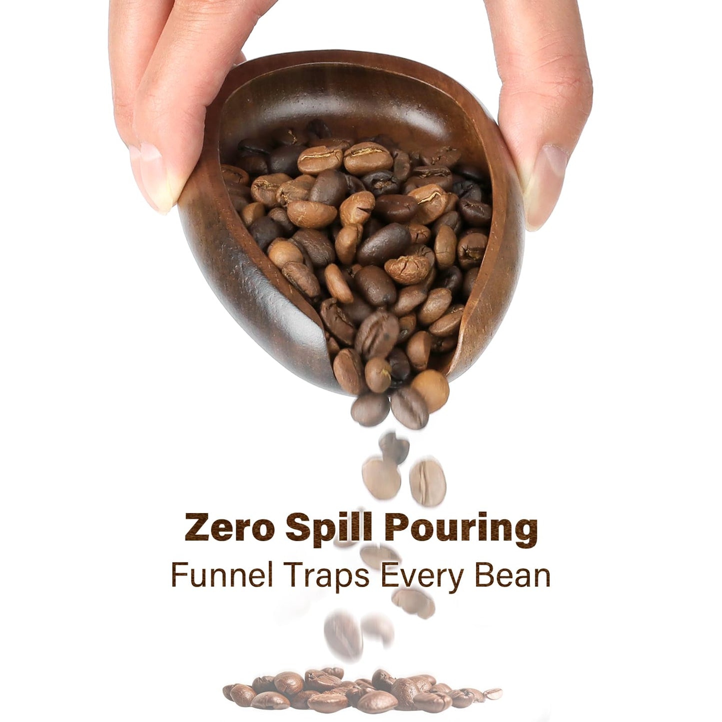 KitchenTour Organic Coffee Kit - Wooden Dosing Cup & 8ml Anti-Static Sprayer - 2-in-1 Barista Set for Espresso/Cold Brew