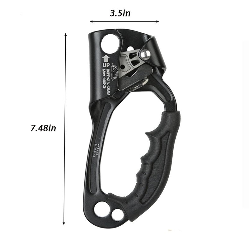 WQV Hand Ascender, Ascenders for Climbing Rope, Aluminum Alloy Climbing Gear, Tree, Rock, Mountain Climbing Rappelling, Mountaineering, Arborist, Caving Gear