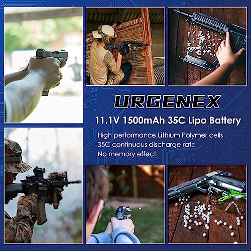 11.1V 1500mAh Airsoft Lipo Battery with Mini Tamiya Plug - 35C