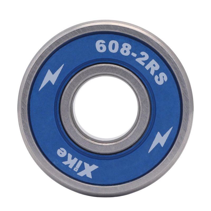XiKe 8-Pack 608-2RS Skateboard Bearings, Blue, High-Speed 8x22x7mm, Durable Double Rubber Sealed, Fit for Longboards, Inline & Roller Skates, Spinners Etc