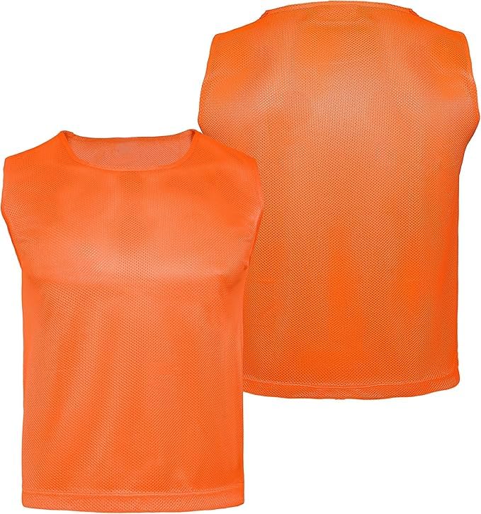 Breathable Youth Soccer Pinnies - Mesh Scrimmage Vests