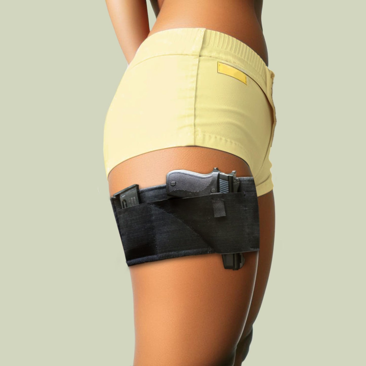 Thigh Holster for Women – Adjustable Concealed Carry Gun Leg Holster for Pistols, Fits Sub-Compact, .380 & .22 Calibers, – Anti-Slip, Quick Draw, Ambidextrous & Stylish Design - Black