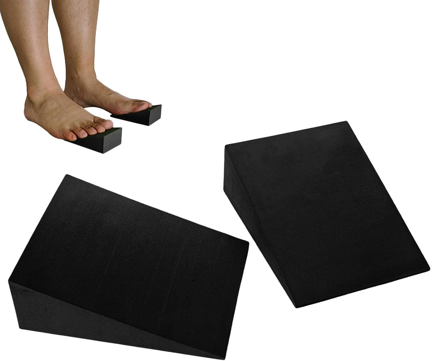 Squat Wedge Blocks by [Brand Name] - Non-Slip Yoga Foam Wedges for Squats & Calf Stretching | 1 Pair