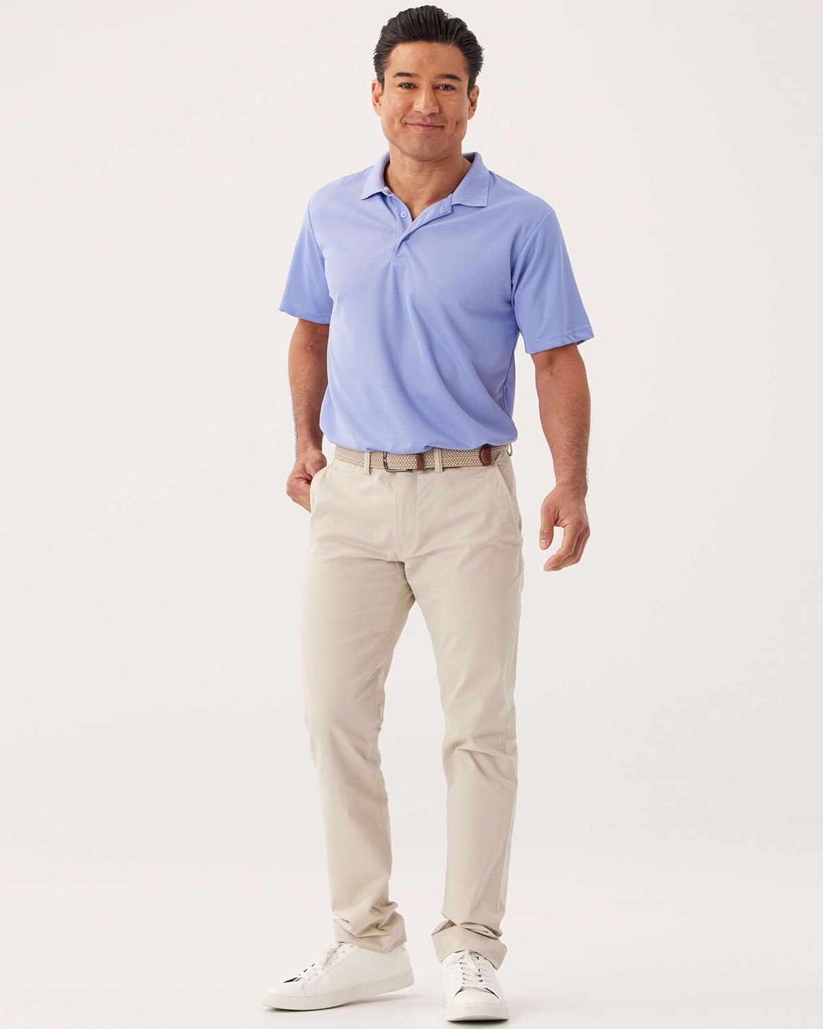 Real Essentials Men's Short Sleeve Golf Polo - Moisture-Wicking Casual Workout Shirt | Big & Tall Size