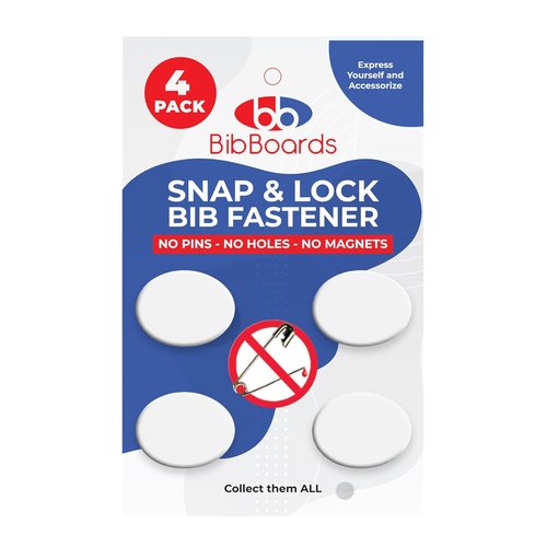 bibSNAPS Race Bib Clips - Secure Fasteners for Running & Cycling Events - Non-Magnetic, Soft & Reusable, 4-Pack in White