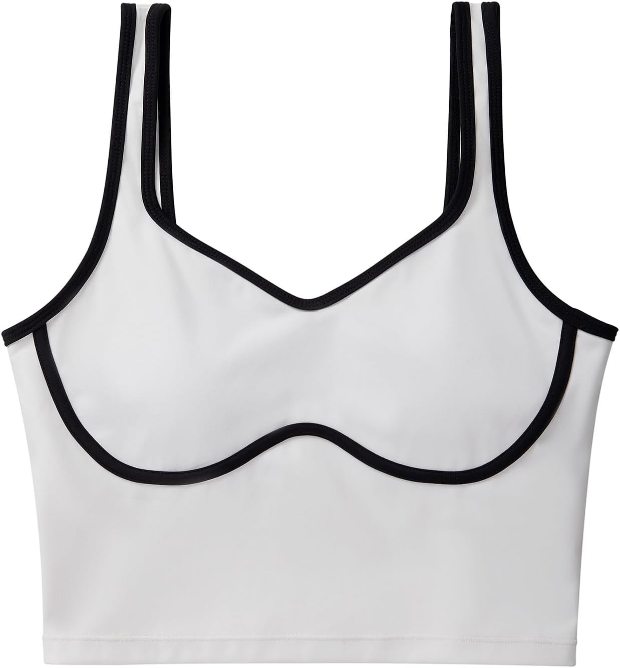 SUUKSESS Sports Bra - Sweetheart Neckline Padded Longline Crop Top for Women | Comfortable Workout Wear