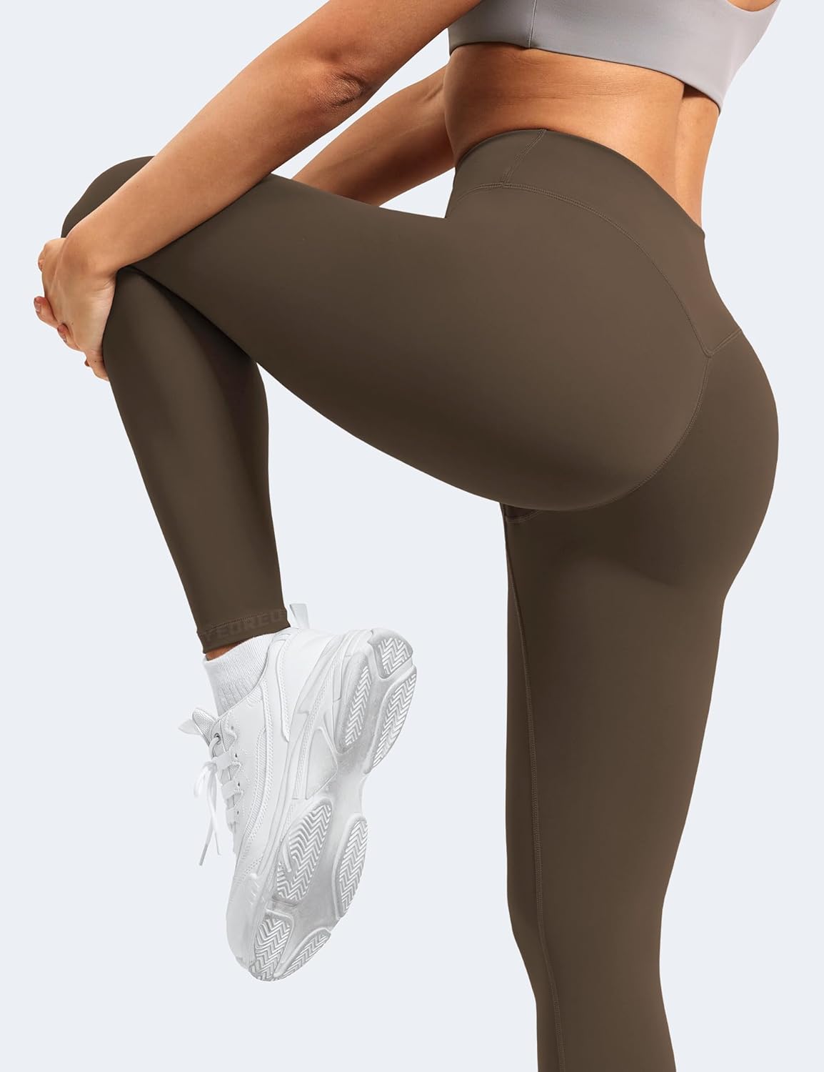 YEOREO High Waisted Yoga Leggings - Hidden Scrunch Design with Tummy Control | Compression Workout Pants