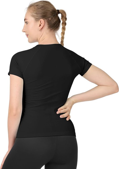 MathCat Seamless Workout Tops for Women - Breathable Short Sleeve Yoga & Running Shirts | XS-XL