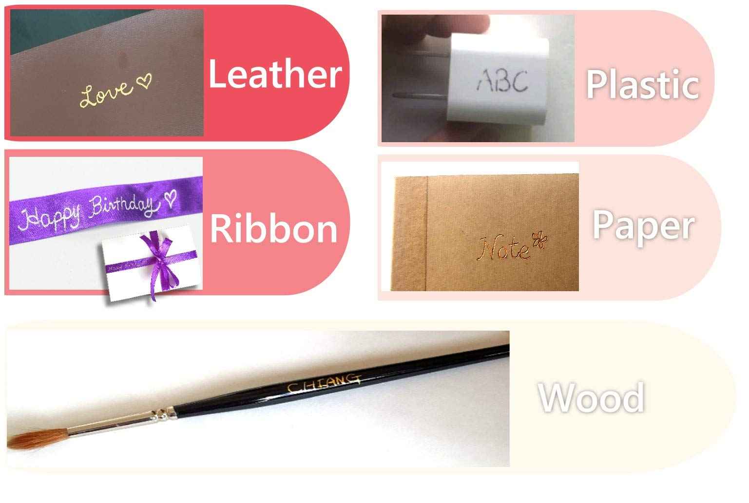 KINGTOOL Hot Foil Embossing Stamping Pen with 6 Rolls Hot Foil Papers, USB Powered (with 4 Nibs) (Yellow)