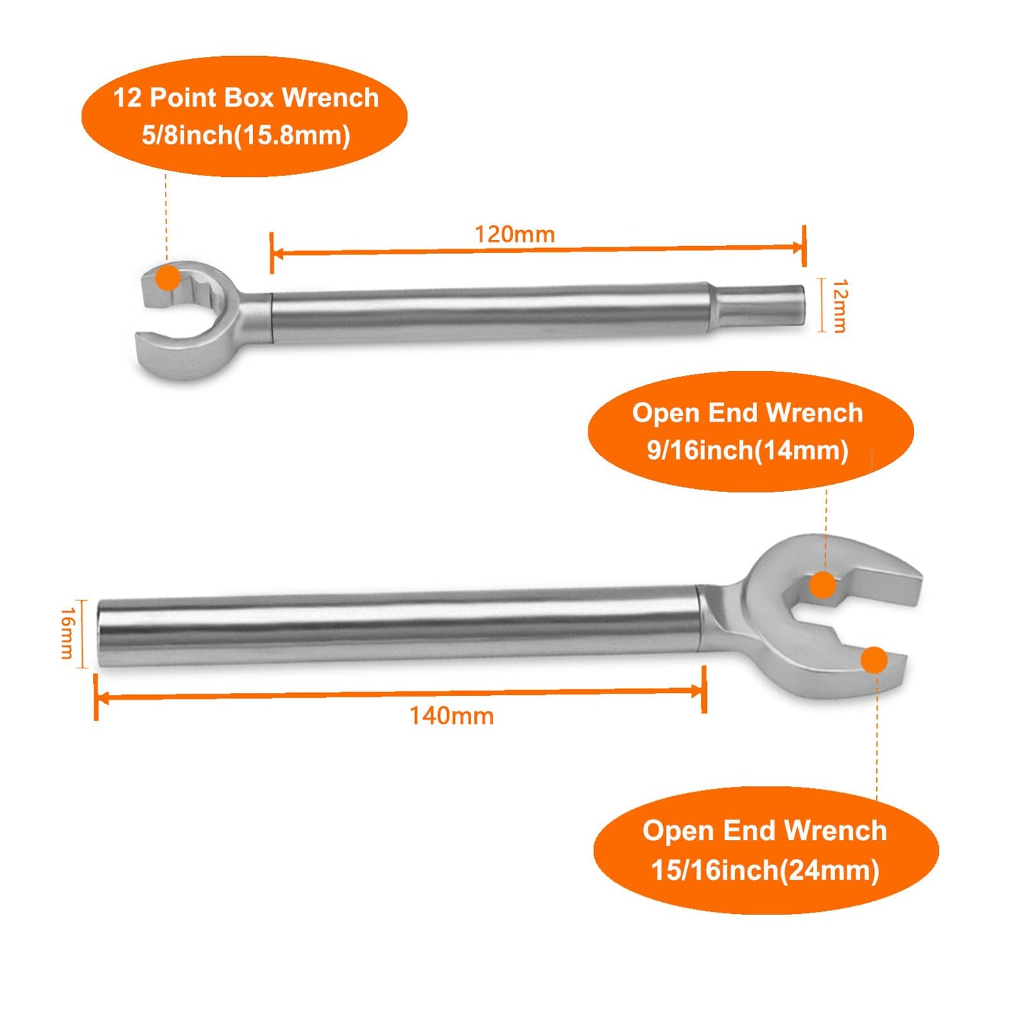 Miucoguier Plumber wrench, 2-in-1 Angle Stop Wrench for Angle Stops, Straight Stops, and Compression Couplings，Plumbing Tools for Faucet Nuts, and Spigots
