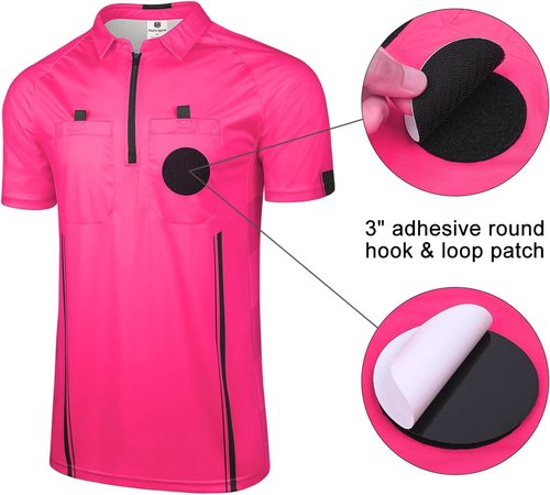 FitsT4 Soccer Referee Jersey - Short Sleeve Pro Referee Shirt for Ultimate Comfort & Performance