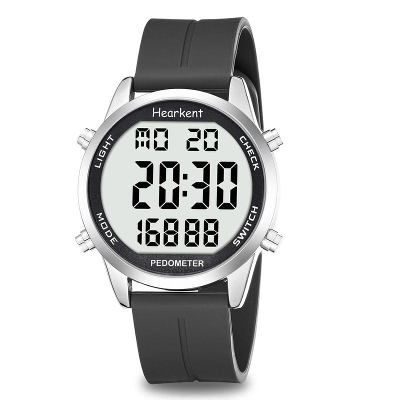 Hearkent Pedometer Watch for Walking for Senior No App Required with Steps Calories Counter and LCD Large Numbers
