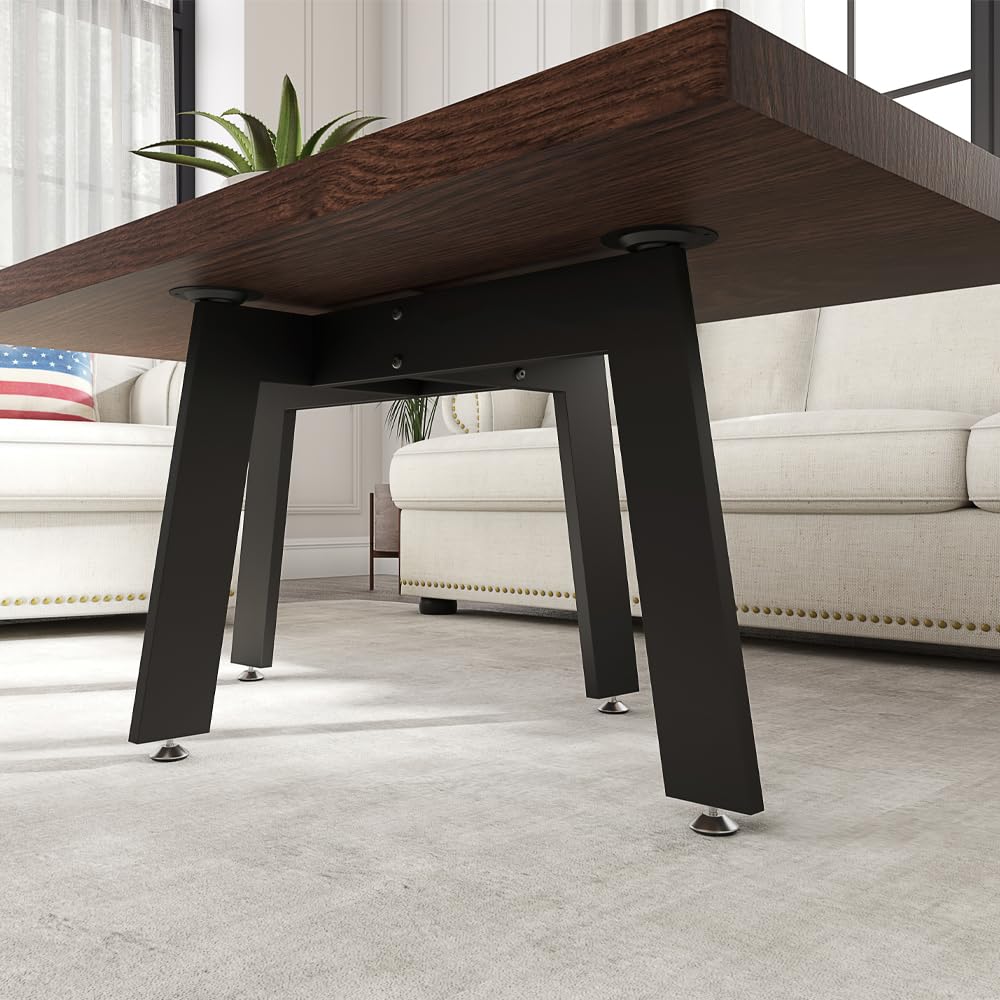 KaKaBB Metal Coffee Table Legs, 18 Inch Coffee Table Base, Furniture Legs for Marble, Glass,Wood Top, Heavy Duty Modern Desks Bench Legs