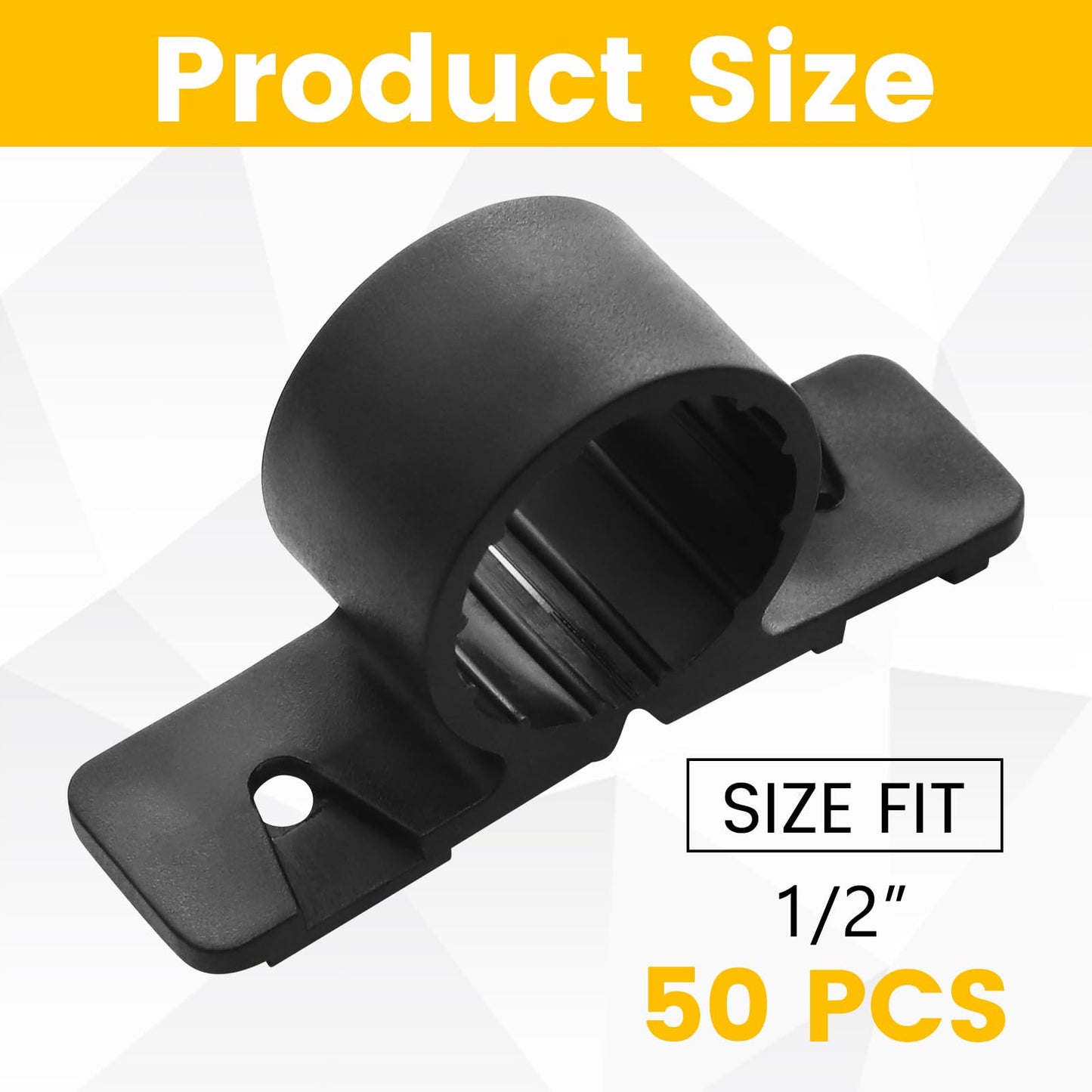 50 Pack 1/2 Inch Pipe Clamps Pex Clamp Heavy-Duty Bulk Pipe Supports Suspension Clamp Pex Clamps for Pex, Copper, CPVC (1/2inch)