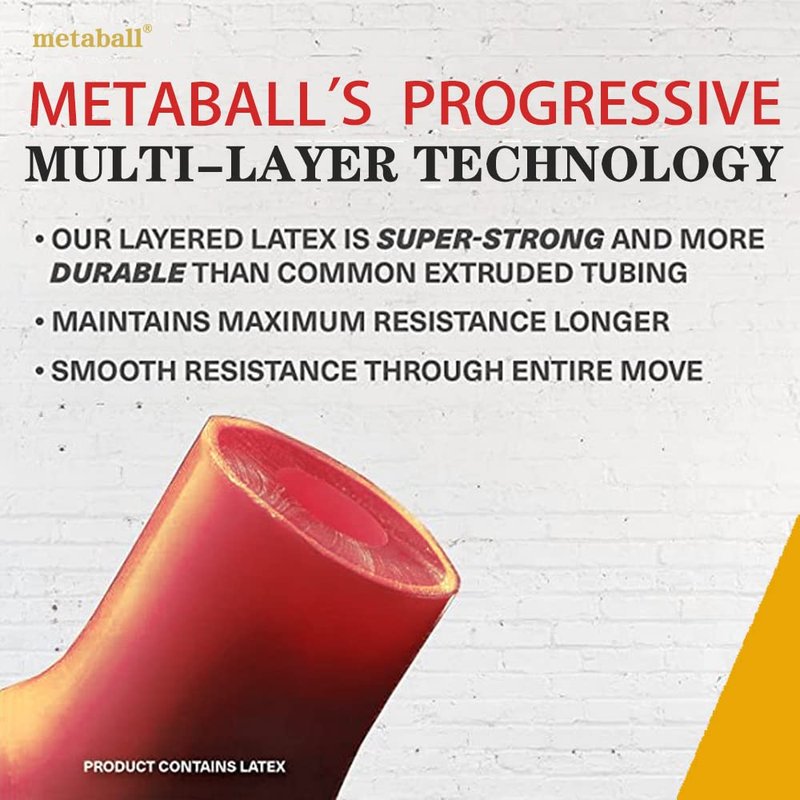 Metaball Stable Push Up Bars Resistance Band Power Push Up Plus with 24 Resistance Levels Training Back, Shoulder, Chest and Arm Muscles Equipment