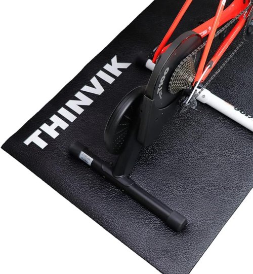 Saurka Bike Mat for Peloton Spinning Bike & Wahoo Kickr, PVC Enviromental 30"×60" Bicycle Trainer Mat for Stationary Indoor Spin Bike (Updated 6mm)