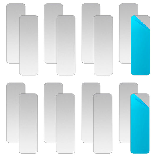 Seatern Adhesive Metal Plates for Magnetic Mounts, 1" x 3.15", 16 Pack Steel Strips with Adhesive Backing for Magnets on Non-Steel Vents