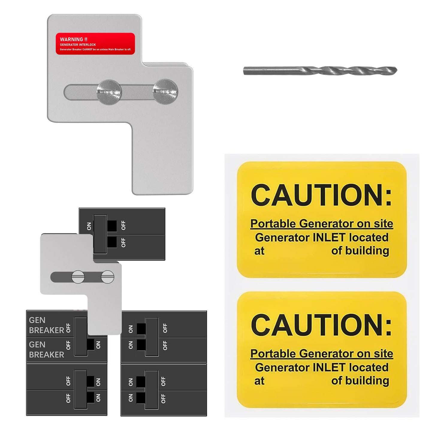 QYZZRS Generator Interlock Kit Compatible with for Siemens 100 Amp/Murray 100 Amp Breaker,Professional and Interlock Kit