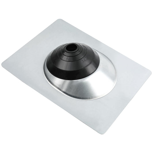Aothotop Metal Roof Pipe Flashing, Base 12" W x 15" L Roof Flashing, Pipe OD 1.5"-4", Silicone Pipe Flashing Boot, High Temp Flexible Roof Pipe Boot