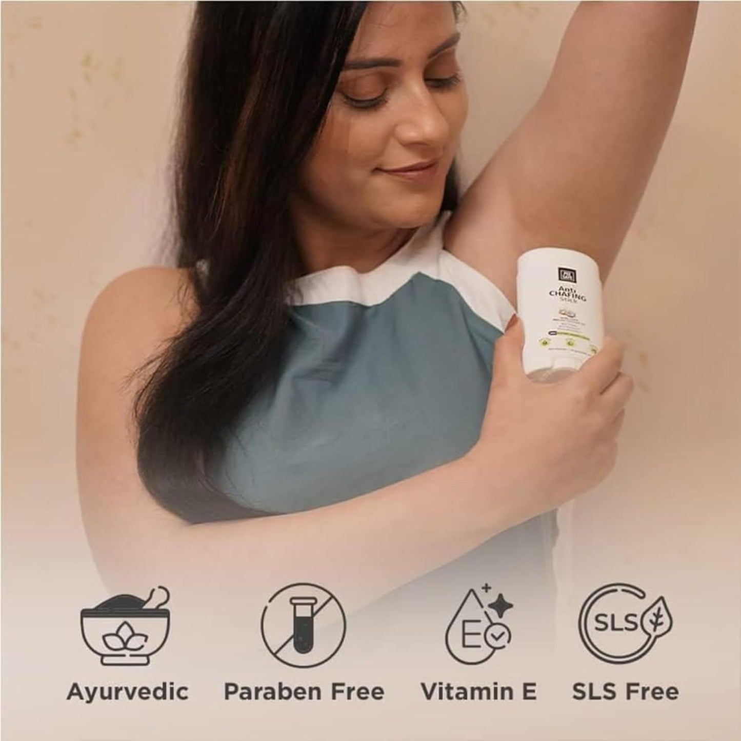 Pee Safe Anti Chafe Stick - Coconut Oil & Aloe Vera Balm for Thigh & Underarm Care | 2.65 Oz Non-Greasy Protection
