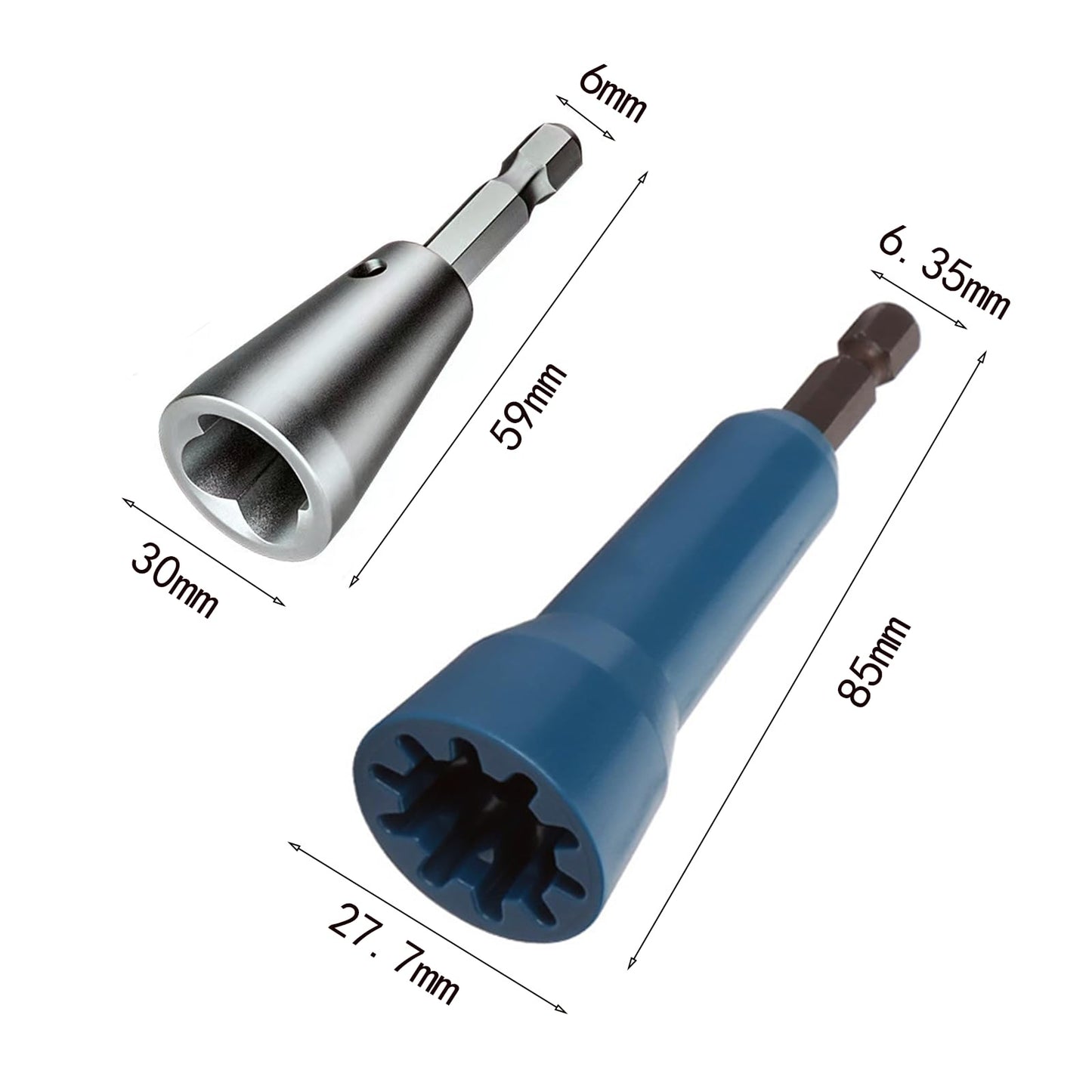 4 PCS Wire Nut Twister，Fast Wire Twister Tool for Drill，Wire Nut Twiter for Drill, Spin Twist Wire Connector Socket, Wire Connector Driver with 1/4" Chuck，Wire Stripping and Twisting Tool