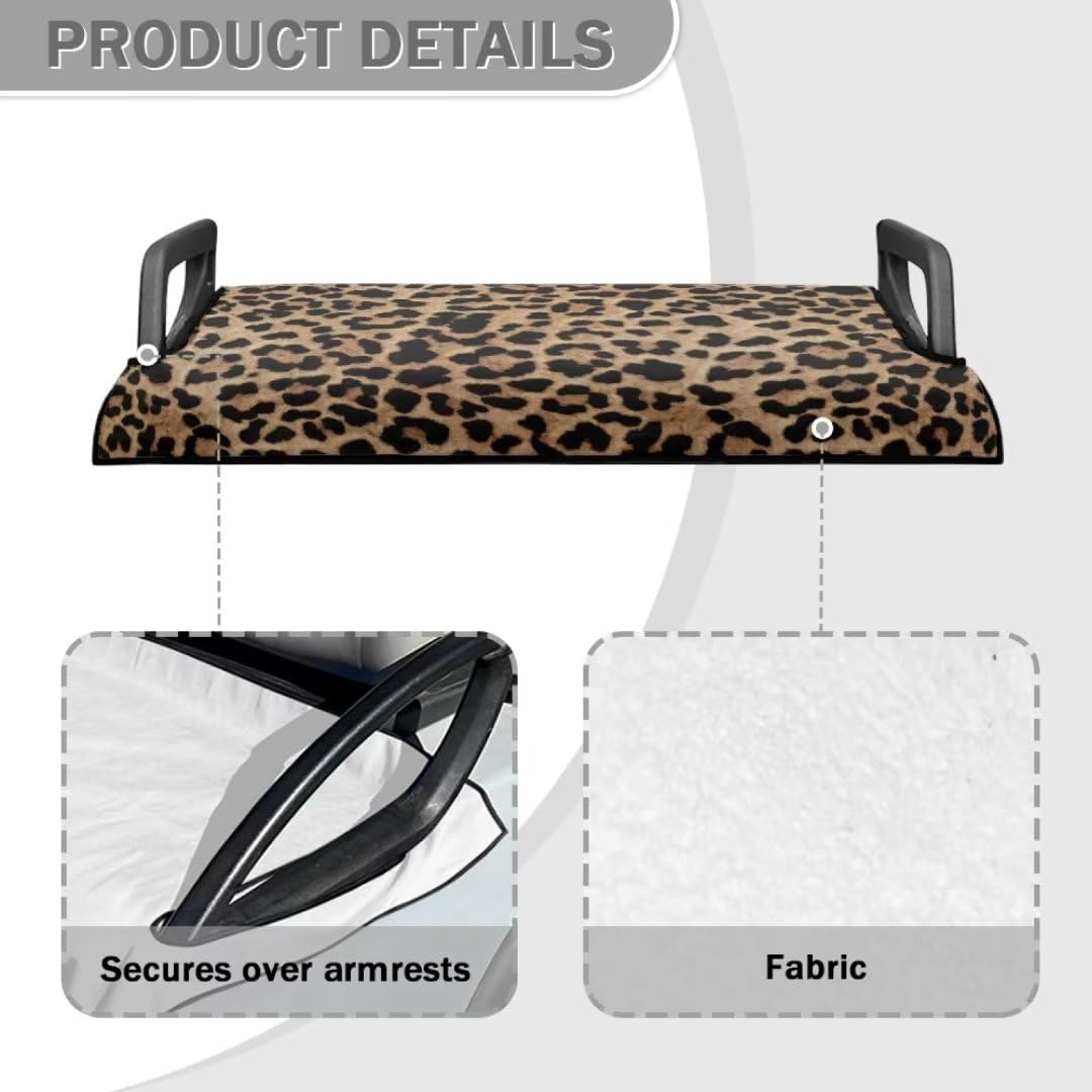 Yuuxorilu Leopard Golf Cart Seat Covers Anti-Hot Golf Cart Seat Towel Blanket Summer Golf Cart Seat Towel Travel Sports Cheetah Golf Cart Seat Cover for 2-Person Seats Club Car Golf Cart Accessories