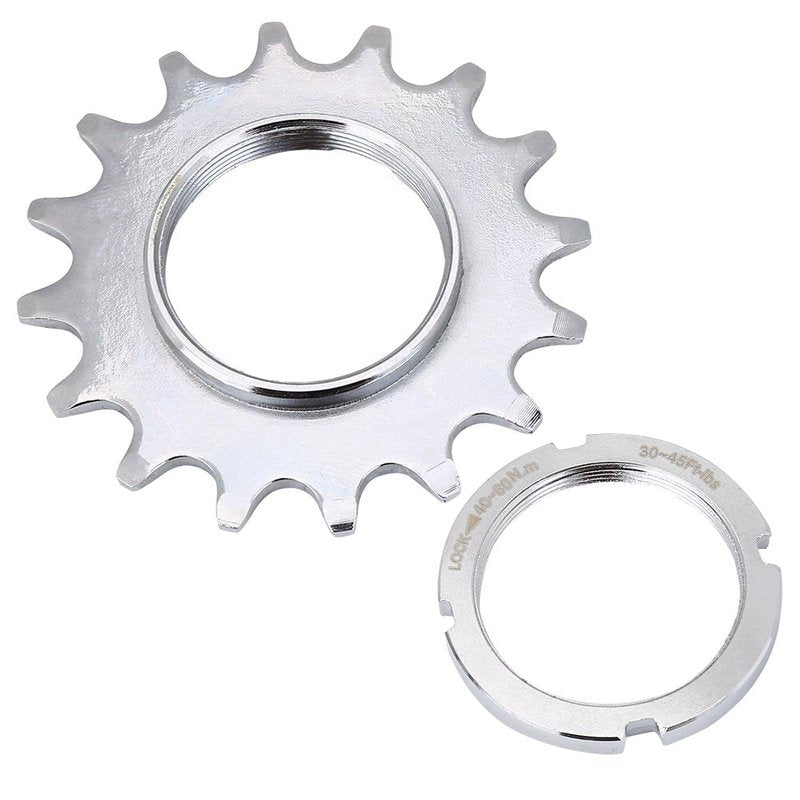 Keenso Fixed Gear Cog, Steel Freewheel Flywheel Single Speed Sprockets Parts for Fixed Gear (16T)