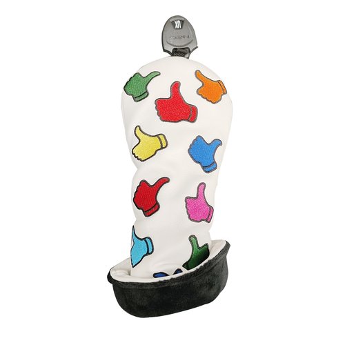 Synthetic Pu Leather Golf Hybrid Club Headcover Colorful Thumb up Pattern Rescue Head Cover UT Protector