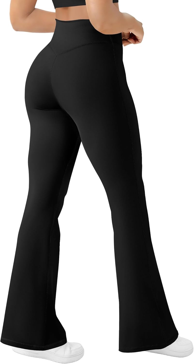 Skiennix Women's Yoga Pants - High Waisted Bootcut Flare Leggings with Tummy Control | Comfortable Fit