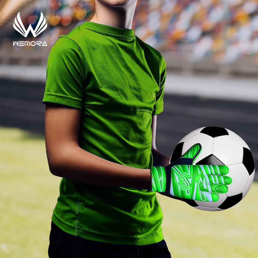 Skiennix Soccer Goalie Gloves - 4mm Anti-Slip Grip for Kids & Youth | Perfect for Junior Football Players