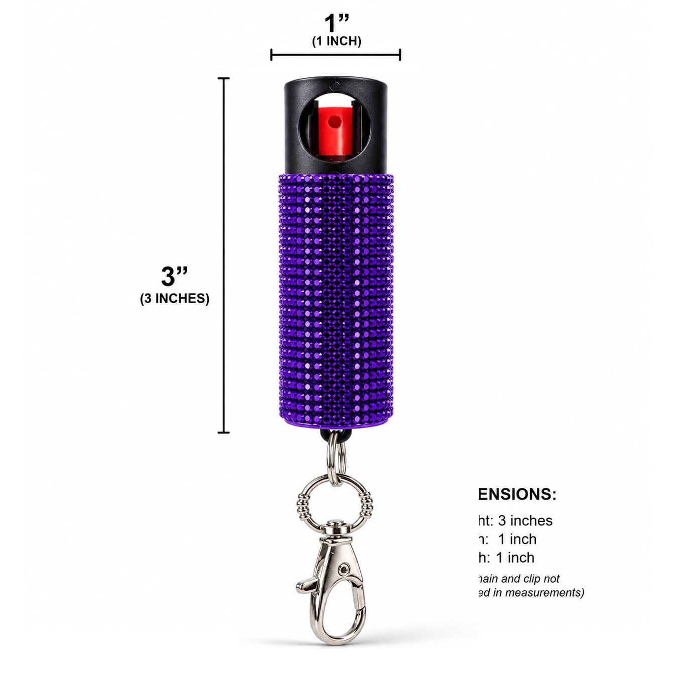 BURN Pepper Spray for Women Men Self Defense, Max Strength - 0.67 fl oz Fashionable Monochromatic Design, Purple
