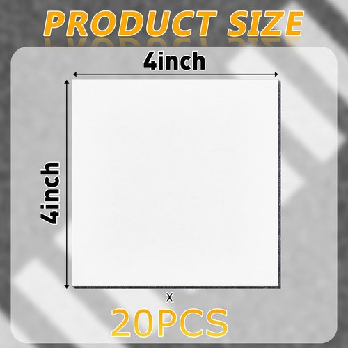 Gueevin 20 Pcs Adhesive Pads - Industrial Grade Glue for 4 Inch Driveway Reflector Markers
