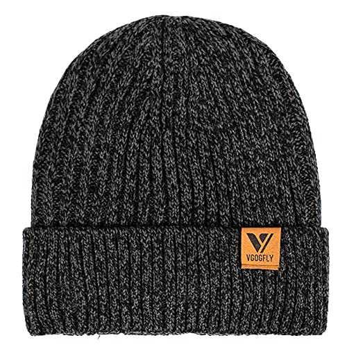 Warm Slouchy Knit Beanie Hat for Men & Women - Dark Grey