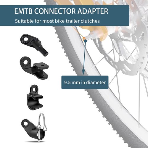 kelingsi Bicycle Trailer Hitch Adapter,Adjustable M12x1.0/1.5/1.75 Thru Axle (160-178mm),304 Stainless Steel & Aluminum for Cyclists with Bicycle Trailers and Thru Axle Bikes（1.5/160-178）