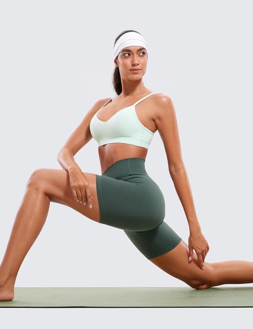 CRZ YOGA Biker Shorts - ButterLuxe High Waisted Spandex for Women | 6-Inch Length for Comfort