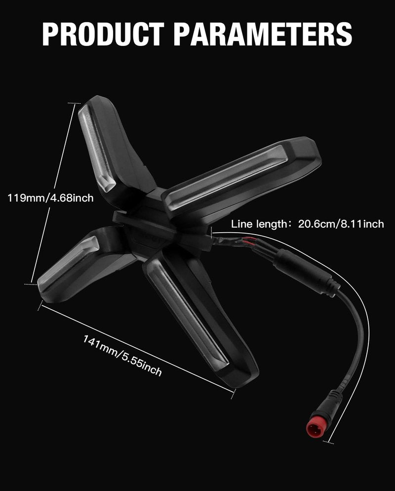 stio Scooter X-type Position Light Compatible with Ninebot by Segway ZT3 Pro Kickscooter X-shaped Front Lamp Super Bright Headlight Replacement ZT3 Original Accessories