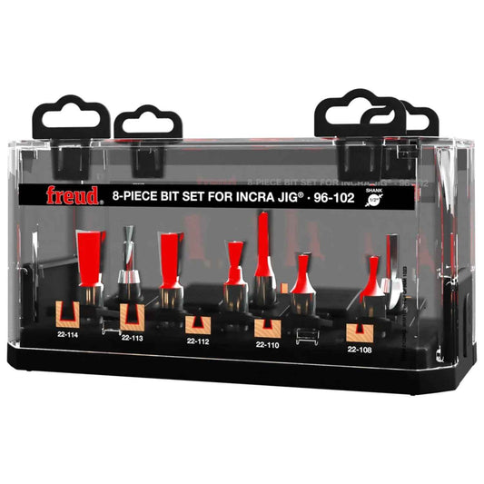 Freud 96-102: 8 Piece Bit Sets For Incra Jig¨ with 1/2" shank