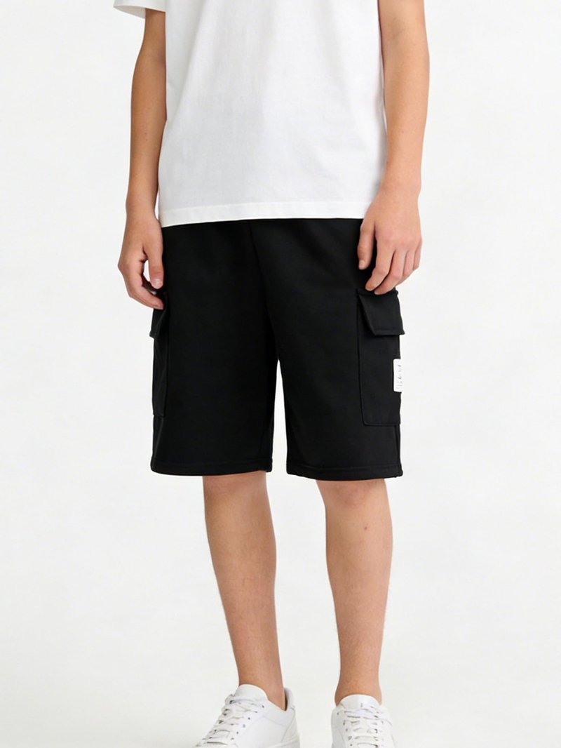 Fdqin Boys Cargo Shorts Summer Clothes Pull On Jogger Short with Pocket Pull On Sweat Shorts for Kids Athletic Shorts 5-6 Years