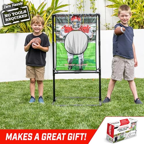 Kids Football Toss Game with Inflatable Footballs - Indoor & Outdoor Target Practice