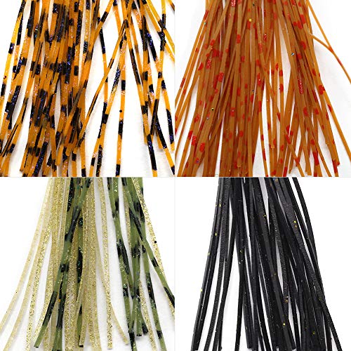 YZD Silicone Fishing Skirt Set - 10 Colors for Fly Tying & Lures, 5.5 Inch